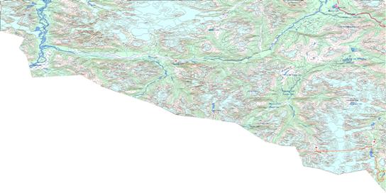 Iskut River Topo Map 104B at 1:250,000 Scale