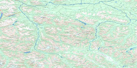 Spatsizi River Topo Map 104H at 1:250,000 Scale