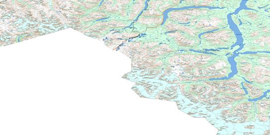 Skagway Topo Map 104M at 1:250,000 Scale