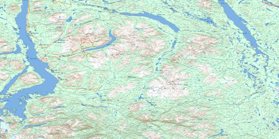 Atlin Topo Map 104N at 1:250,000 Scale