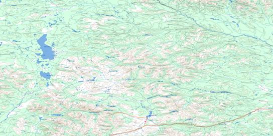 Wolf Lake Topo Map 105B at 1:250,000 Scale