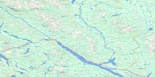 Teslin Topo Map 105C at 1:250,000 Scale
