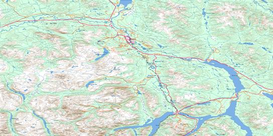 Whitehorse Topo Map 105D at 1:250,000 Scale