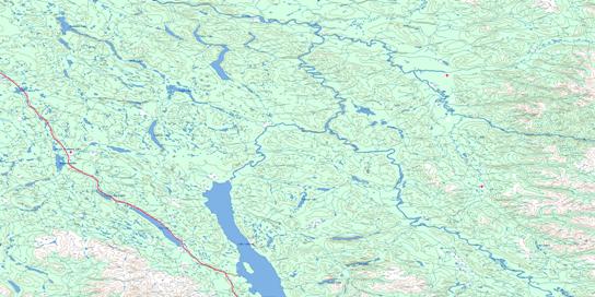 Lake Laberge Topo Map 105E at 1:250,000 Scale
