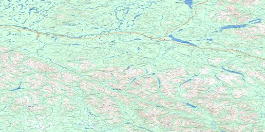 Finlayson Lake Topo Map 105G at 1:250,000 Scale