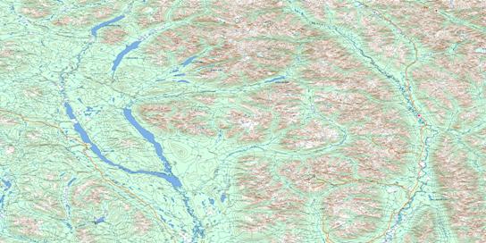 Frances Lake Topo Map 105H at 1:250,000 Scale