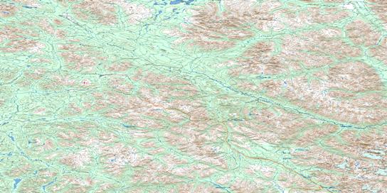 Little Nahanni River Topo Map 105I at 1:250,000 Scale