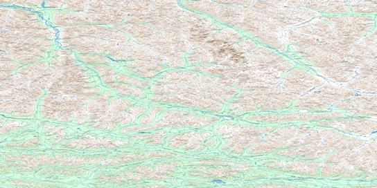 Nadaleen River Topo Map 106C at 1:250,000 Scale