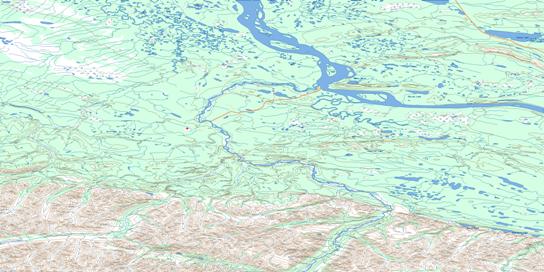 Sans Sault Rapids Topo Map 106H at 1:250,000 Scale