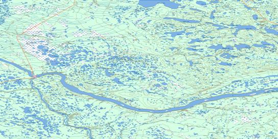 Arctic Red River Topo Map 106N at 1:250,000 Scale