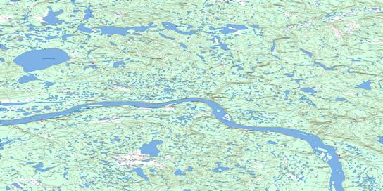 Travaillant Lake Topo Map 106O at 1:250,000 Scale