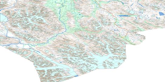 Tatshenshini River Topo Map 114P at 1:250,000 Scale