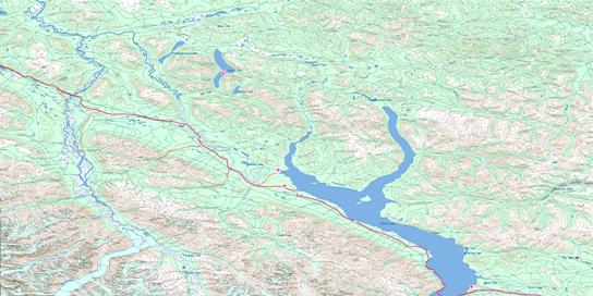 Kluane Lake Topo Map 115G at 1:250,000 Scale