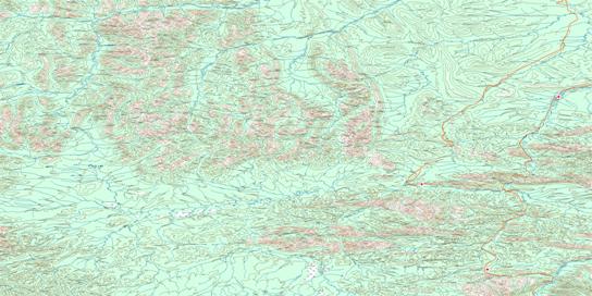 Ogilvie River Topo Map 116G at 1:250,000 Scale