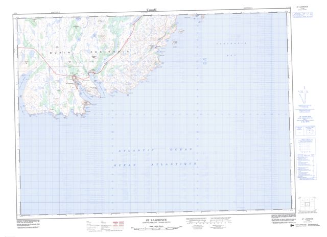St Lawrence Topographic Paper Map 001L14 at 1:50,000 scale