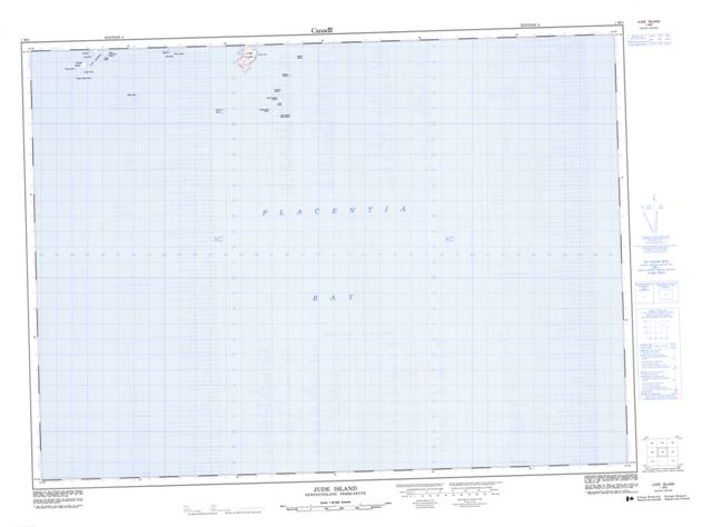 Jude Island Topographic Paper Map 001M02 at 1:50,000 scale