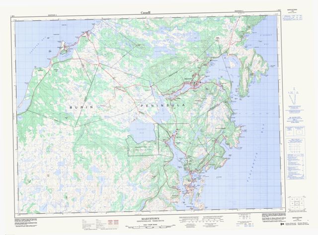 Marystown Topographic Paper Map 001M03 at 1:50,000 scale