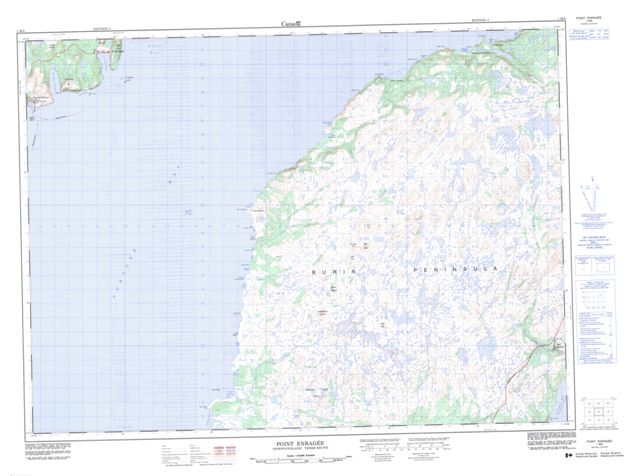 Point Entragee Topographic Paper Map 001M06 at 1:50,000 scale