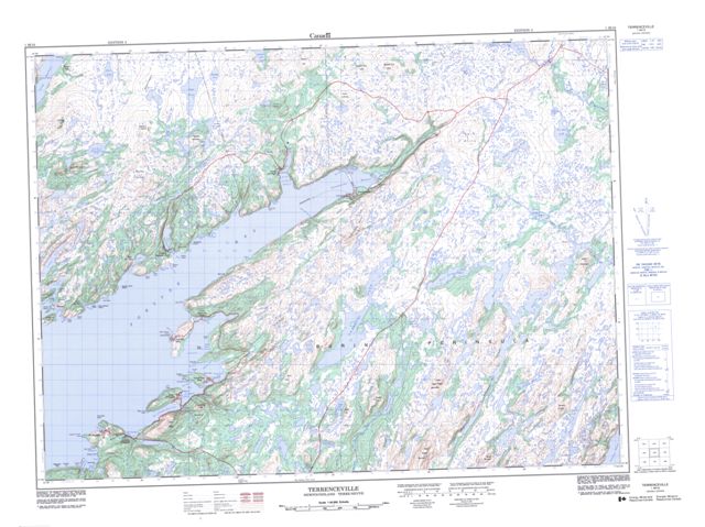 Terrenceville Topographic Paper Map 001M10 at 1:50,000 scale