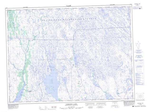 Gisborne Lake Topographic Paper Map 001M15 at 1:50,000 scale