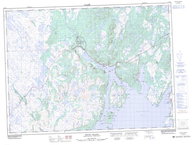 Sound Island Topographic Paper Map 001M16 at 1:50,000 scale