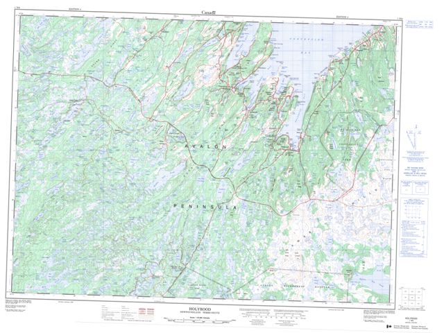 Holyrood Topographic Paper Map 001N06 at 1:50,000 scale