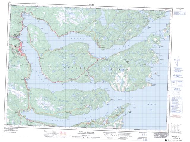 Random Island Topographic Paper Map 002C04 at 1:50,000 scale