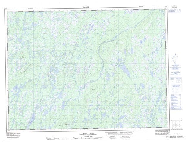 Burnt Hill Topographic Paper Map 002D05 at 1:50,000 scale