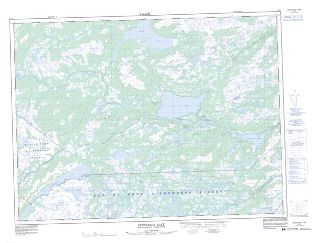 Kepenkeck Lake Topographic Paper Map 002D07 at 1:50,000 scale