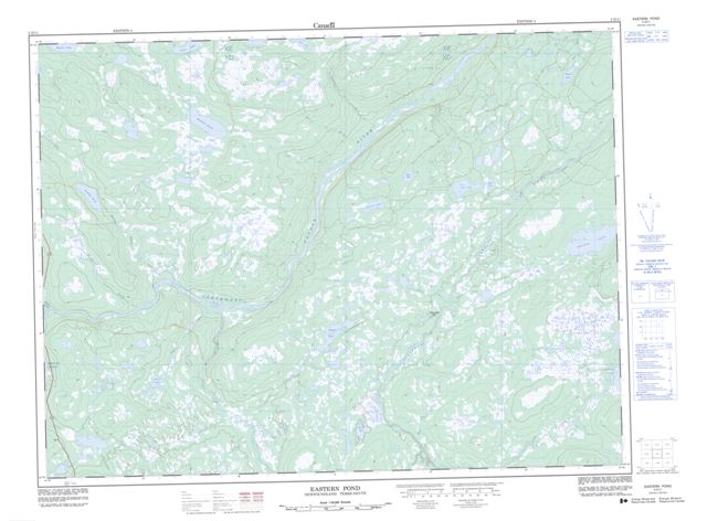 Eastern Pond Topographic Paper Map 002D11 at 1:50,000 scale