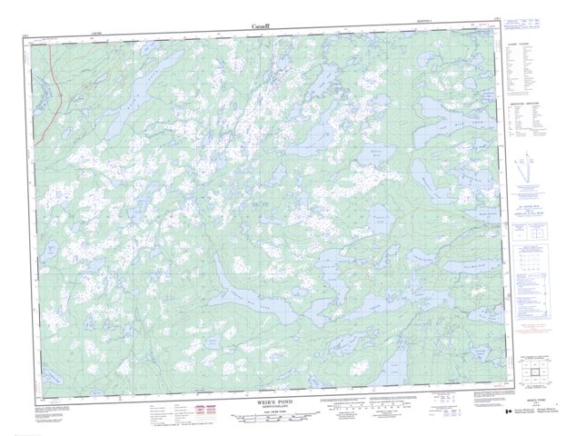 Weir's Pond Topographic Paper Map 002E01 at 1:50,000 scale