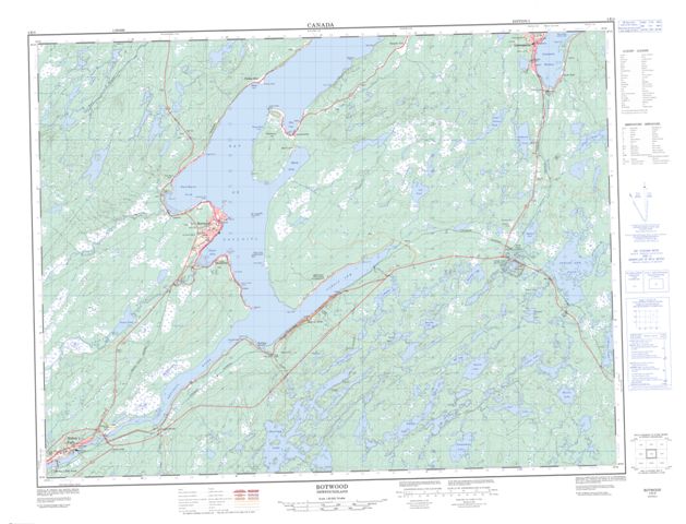 Botwood Topographic Paper Map 002E03 at 1:50,000 scale