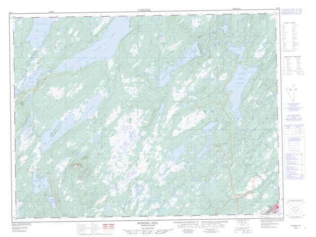 Hodges Hill Topographic Paper Map 002E04 at 1:50,000 scale