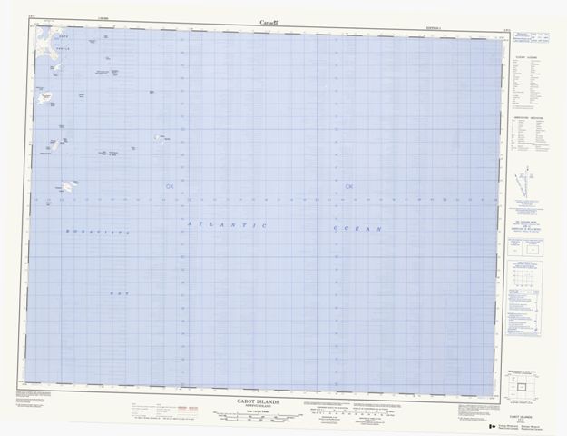 Cabot Islands Topographic Paper Map 002F03 at 1:50,000 scale