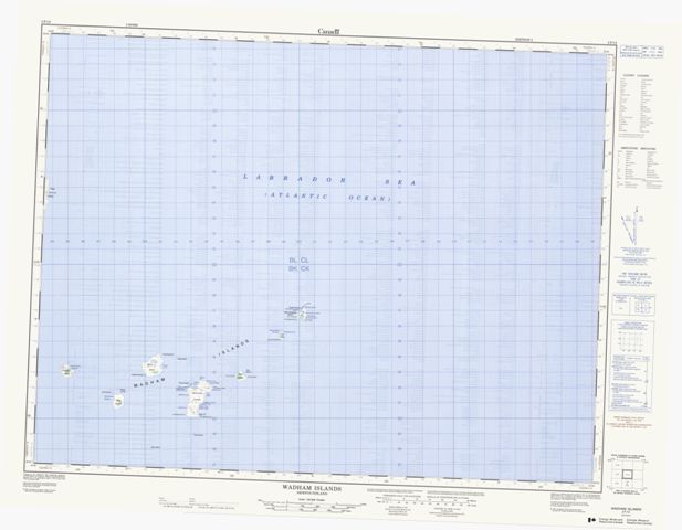 Wadham Islands Topographic Paper Map 002F12 at 1:50,000 scale