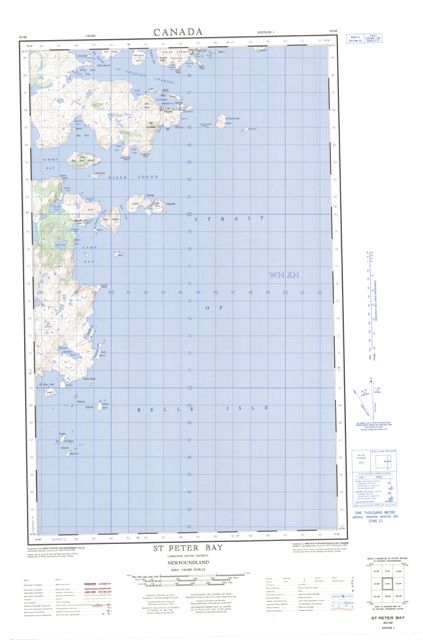 St Peter Bay Topographic Paper Map 003D04E at 1:50,000 scale