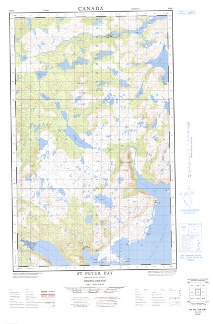 St Peter Bay Topographic Paper Map 003D04W at 1:50,000 scale