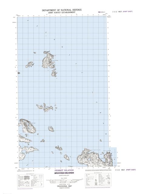 Ferret Islands Topographic Paper Map 003E12 at 1:50,000 scale