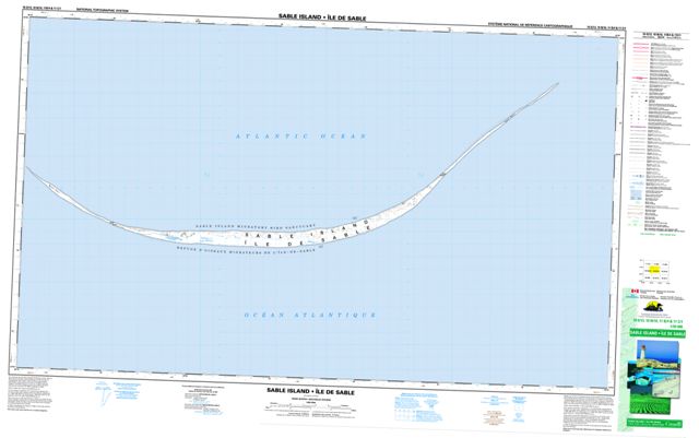 Sable Island Topographic Paper Map 010O13 at 1:50,000 scale