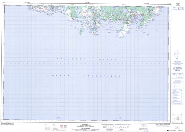 Sambro Topographic Paper Map 011D05 at 1:50,000 scale