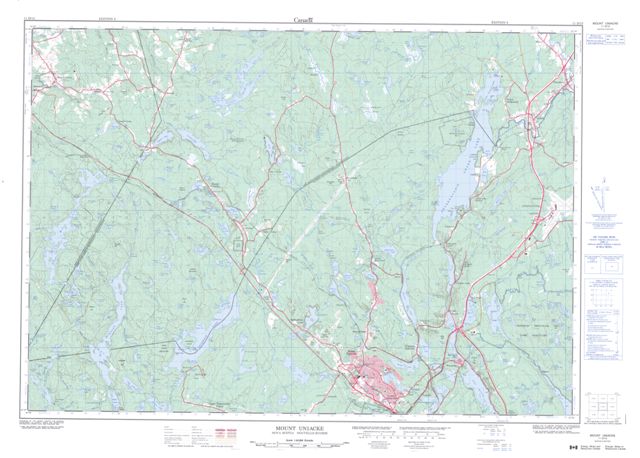 Mount Uniacke Topographic Paper Map 011D13 at 1:50,000 scale