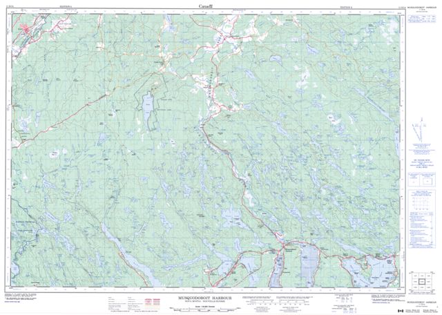 Musquodoboit Harbour Topographic Paper Map 011D14 at 1:50,000 scale