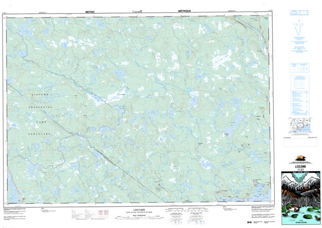 Liscomb Topographic Paper Map 011E01 at 1:50,000 scale