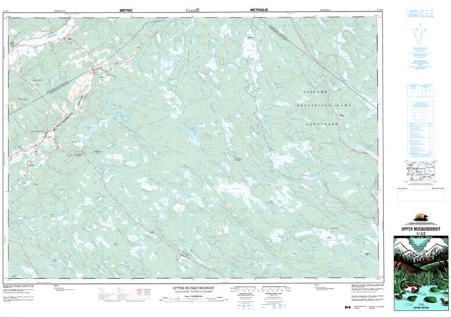 Upper Musquodoboit Topographic Paper Map 011E02 at 1:50,000 scale