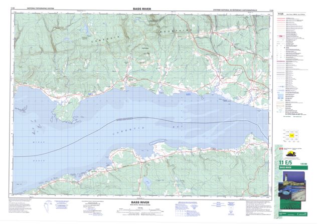 Bass River Topographic Paper Map 011E05 at 1:50,000 scale