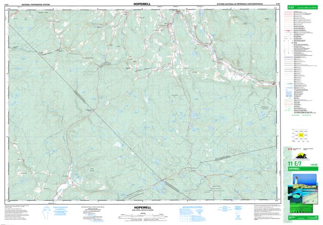 Hopewell Topographic Paper Map 011E07 at 1:50,000 scale