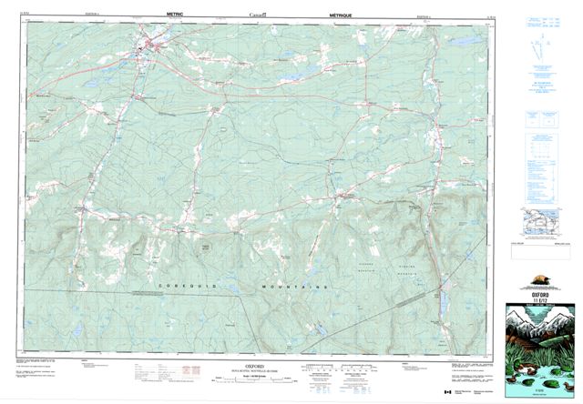 Oxford Topographic Paper Map 011E12 at 1:50,000 scale