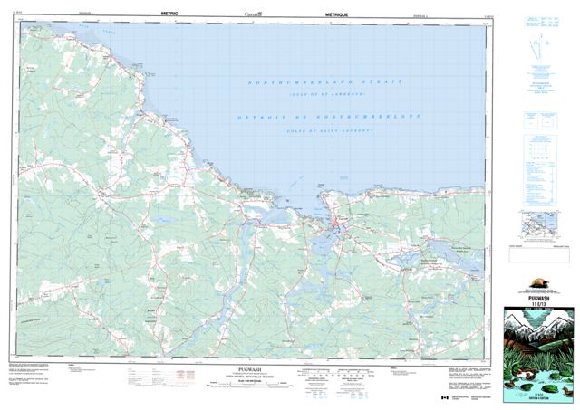 Pugwash Topographic Paper Map 011E13 at 1:50,000 scale