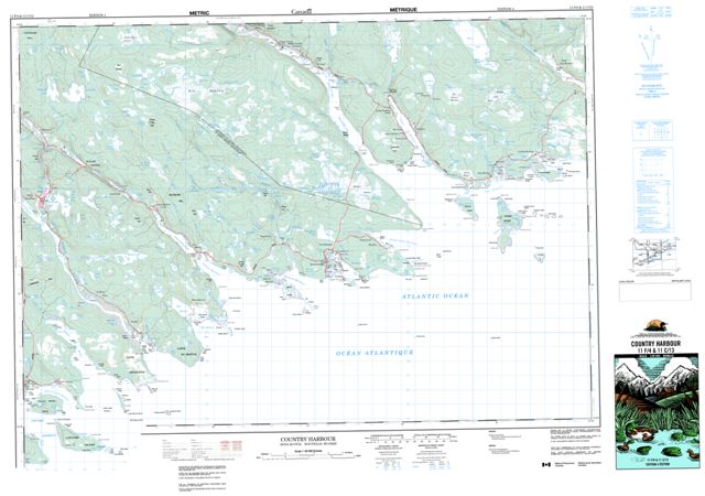 Country Harbour Topographic Paper Map 011F04 at 1:50,000 scale