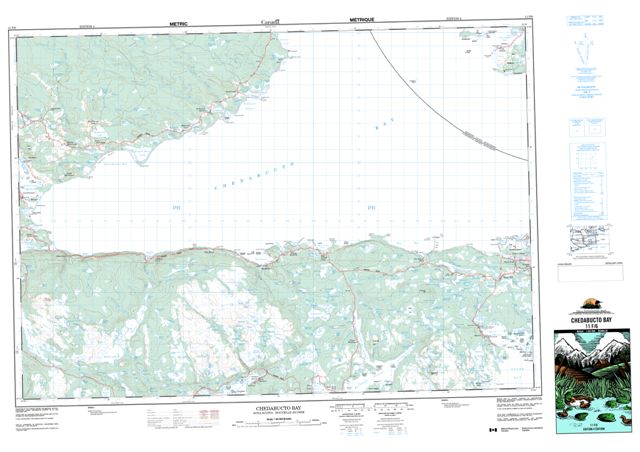 Chedabucto Bay Topographic Paper Map 011F06 at 1:50,000 scale